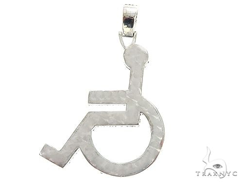 White Gold Handicap Figure Pendant 65494 - Image 3
