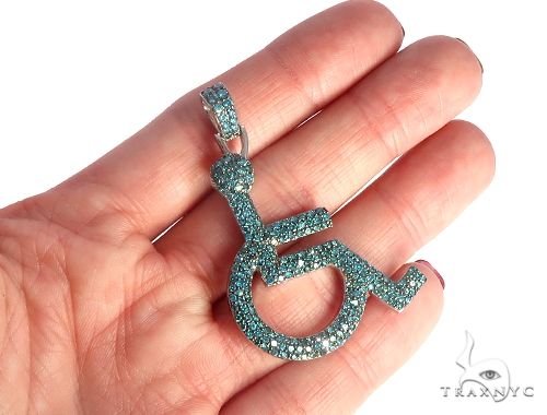 White Gold Handicap Figure Pendant 65494 - Image 5