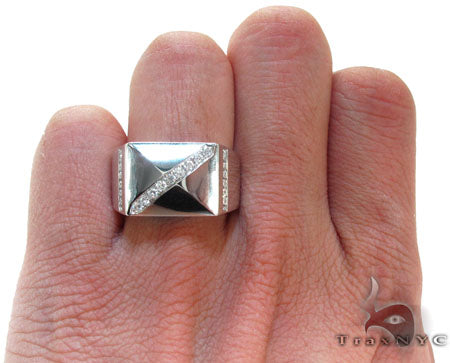 14K White Gold Pave Prong Diamond Ring, photo 7 of 7