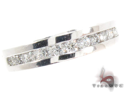 White Gold Round Cut Channel Diamond Ring 24969 - Image 1