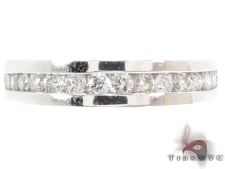 White Gold Round Cut Channel Diamond Ring 24969 - Image 2