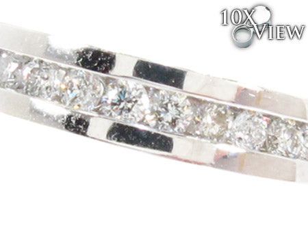 White Gold Round Cut Channel Diamond Ring 24969 - Image 3