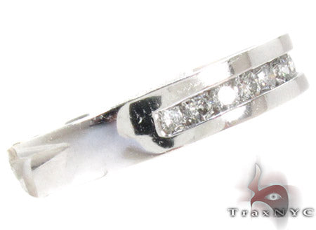 White Gold Round Cut Channel Diamond Ring 24969 - Image 4