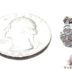 White Gold Round Cut Prong Diamond Cluster Earrings 24052 - Image 6