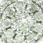 White Gold Round Cut Prong Diamond Earrings 23421 - Image 3