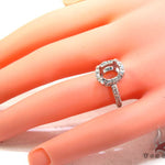 White Gold Round Cut Prong Diamond Semi Mount Ring 25103 - Image 10