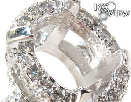 White Gold Round Cut Prong Diamond Semi Mount Ring 25103 - Image 4