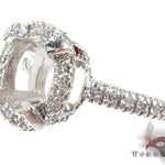 White Gold Round Cut Prong Diamond Semi Mount Ring 25103 - Image 5