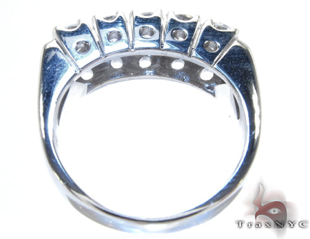 White Gold Round Cut Prong Diamond Anniversary Ring 23462 - Image 7