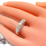 White Gold Round Cut Prong Diamond Anniversary Ring 23462 - Image 8