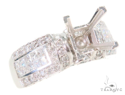 White Gold Solitaire Semi Mount Ring 30855 - Image 1