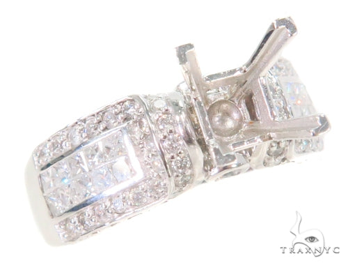 White Gold Solitaire Semi Mount Ring 30855 - Image 1