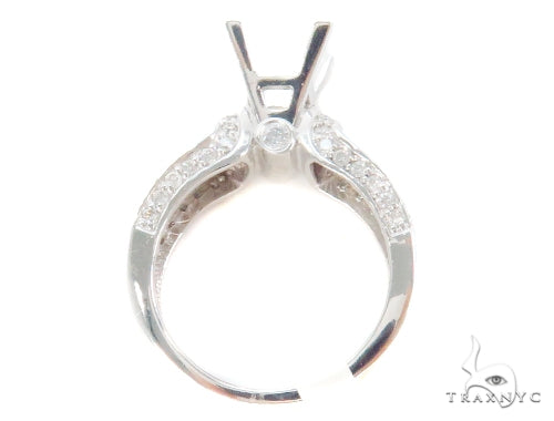 White Gold Solitaire Semi Mount Ring 30855 - Image 6