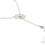 White Gold Wheel And Anchor Chain Necklace 66073 - Image 2