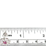 Frost Blossom Flower Sapphire Earrings 67132 - Image 4