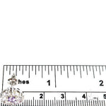 Frosted Iris Sapphire Flower Earrings 67131 - Image 4