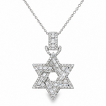 White Light David Star Necklace 71832