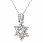 White Light David Star Necklace 71832