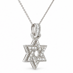 White Light David Star Necklace 71832