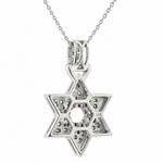 White Light David Star Necklace 71832