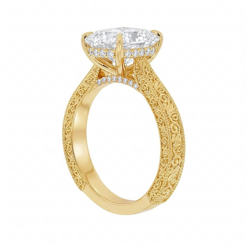 Willow Hidden Halo Engagement Ring 71137