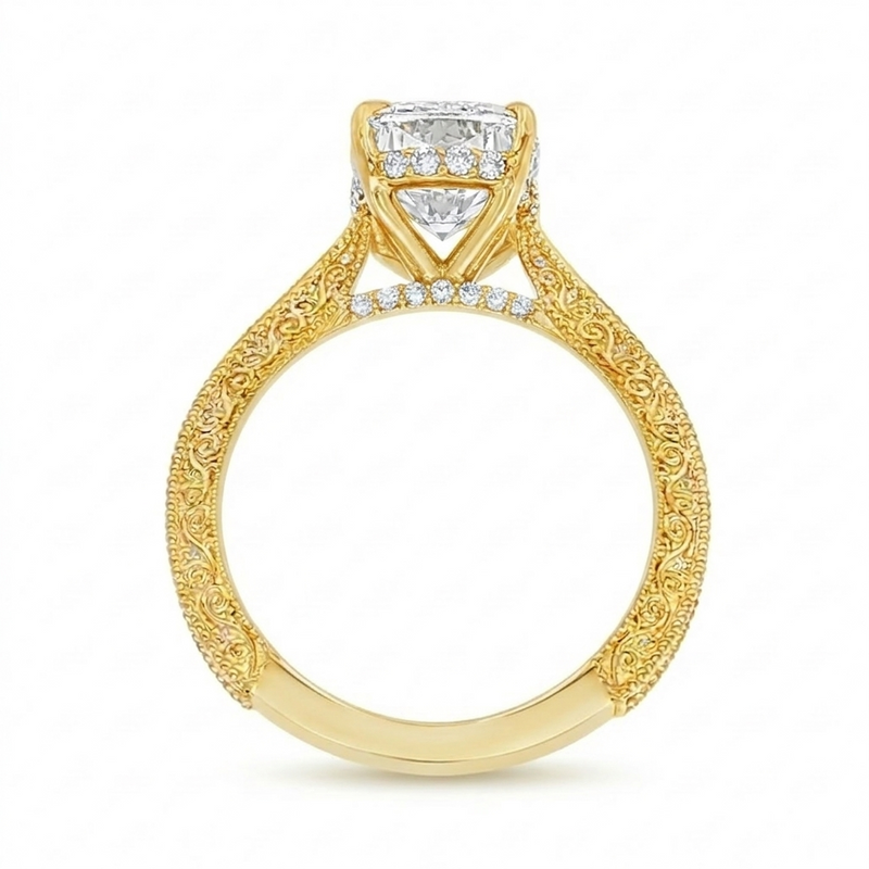 Willow Hidden Halo Engagement Ring 71137