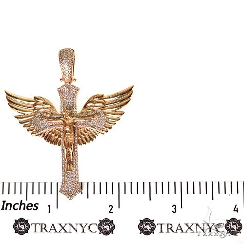 Wings of Faith Diamond Jesus Cross Pendant 69718 | TraxNYC