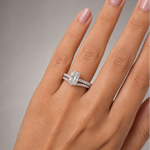 14k white gold chevron wedding band with pave diamonds
