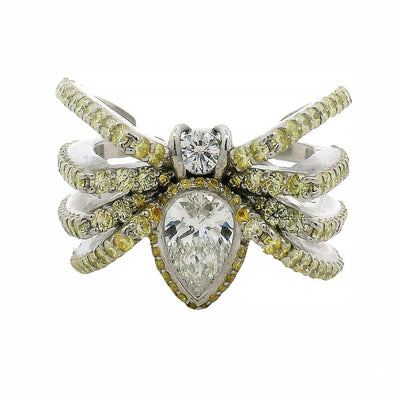 Wrap Around Spider Lab-Grown Diamond Ring .925 Silver
