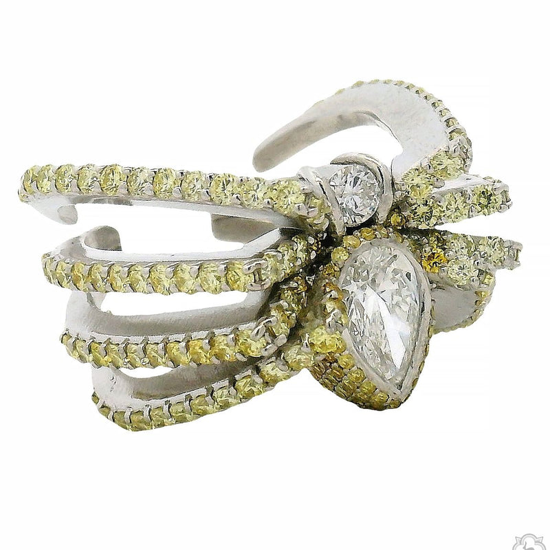Wrap Around Spider Diamond Ring .925 Silver 70776 - Image 2