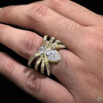 Wrap Around Spider Diamond Ring .925 Silver 70776 - Image 6