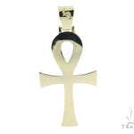 XL Ankh Pave Diamond Cross Crucifix Pendant 45569 - Image 4