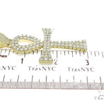 XL Ankh Pave Diamond Cross Crucifix Pendant 45569 - Image 7