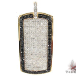 XL Black Outline Pave Diamond Dog Tag 27937 - Image 1