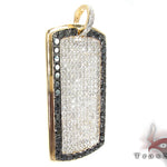 XL Black Outline Pave Diamond Dog Tag 27937 - Image 2