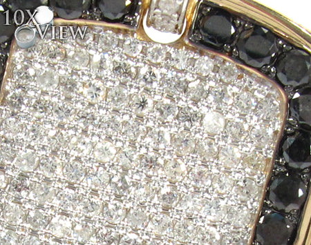 XL Black Outline Pave Diamond Dog Tag 27937 - Image 3