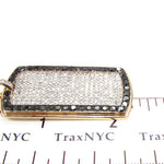 XL Black Outline Pave Diamond Dog Tag 27937 - Image 5