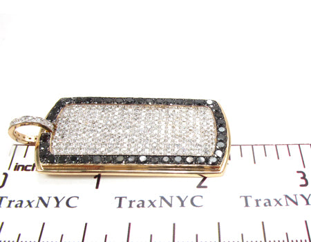 XL Black Outline Pave Diamond Dog Tag 27937 - Image 5