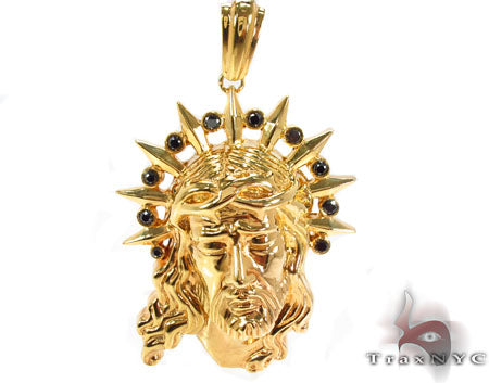 Black Diamond XL Jesus Head Pendant 28844 - Image 3