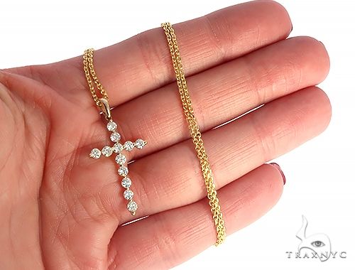 YG Enzo Diamond Cross Necklace 65314 - Image 5