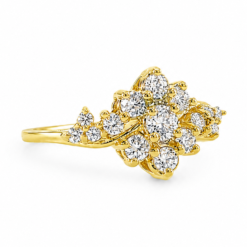 YG Flower Bouquet Ring 16092
