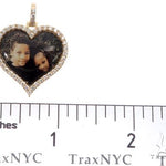 14k Yellow Gold Custom Photo Heart Pendant 1 Inch 64640 - Image 6