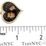 14k Yellow Gold Custom Photo Heart Pendant 1 Inch 64640 - Image 7