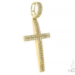 14K Gold 2 Row Diamond Cross 66175 - Image 2