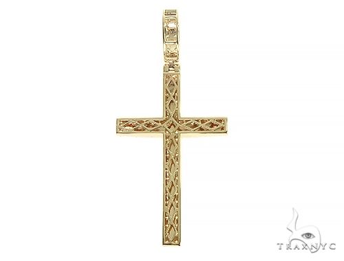 14K Gold 2 Row Diamond Cross, photo 4 of 8