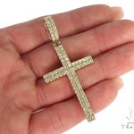 14K Gold 2 Row Diamond Cross 66175 - Image 5