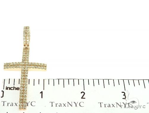 14K Gold 2 Row Diamond Cross 66175 - Image 6
