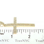 14K Gold 2 Row Diamond Cross 66175 - Image 7