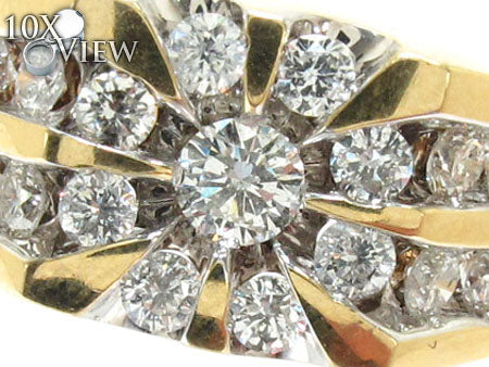 Yellow Gold Channel Diamond Ring 22575 - Image 3