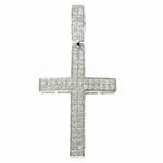 14K Gold Diamond Cross Pendant 66176